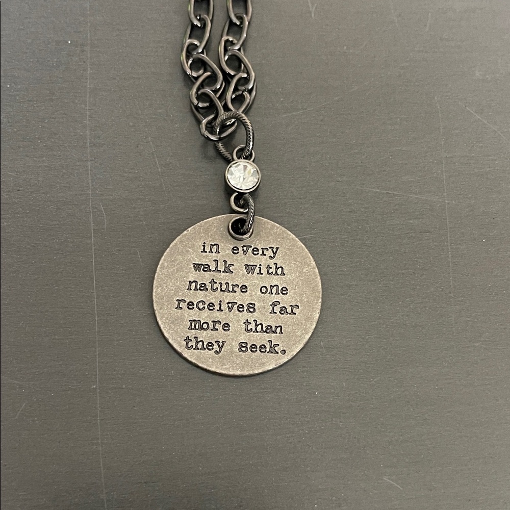 Stanley Black Motivational Pendant Necklace